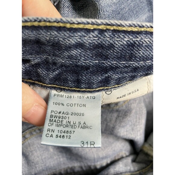 AG Adriano Goldschmied piper slouchy slim jeans, size 31 slashed, lace, rips - Picture 7 of 12